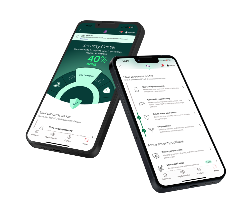 Wells Fargo Security Center - Mobile App Design